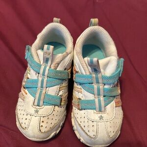Kids' White and Blue Sneakers